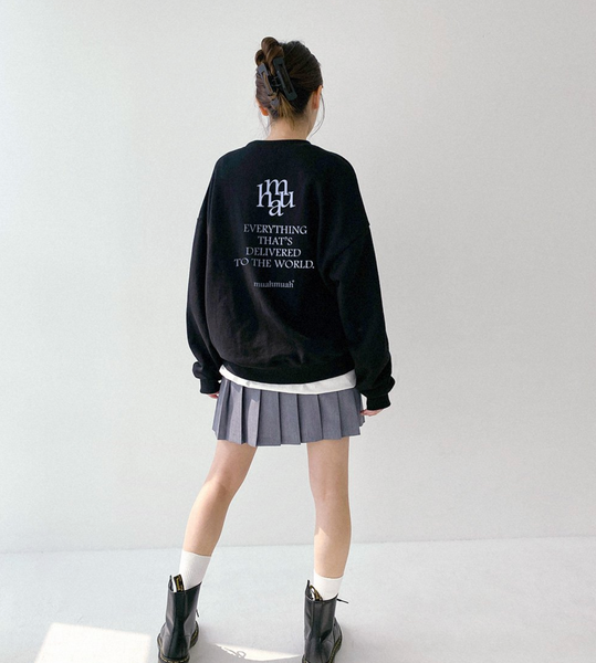 [muahmuah] Signature Back Point Sweatshirt