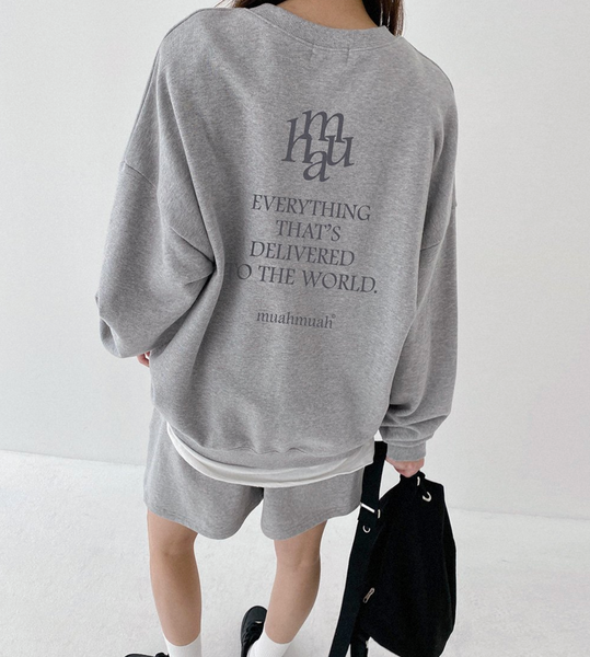 [muahmuah] Signature Back Point Sweatshirt