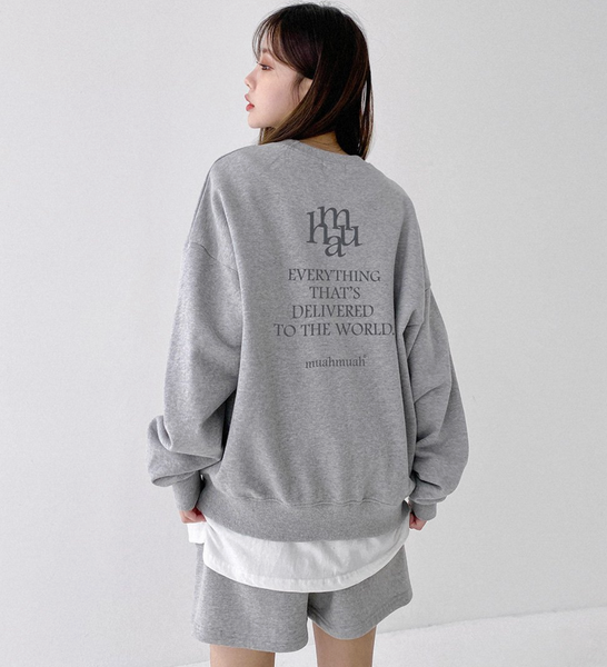 [muahmuah] Signature Back Point Sweatshirt