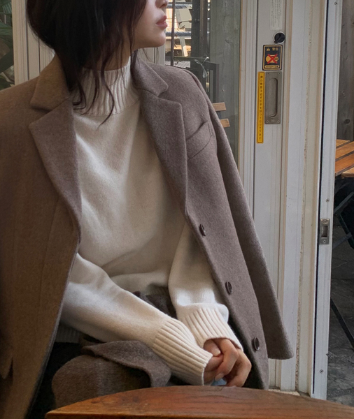 [SLOWAND] # SLOWMADE Winter Mood Half Neck Turtleneck Knitwear