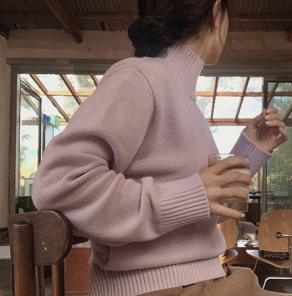 [SLOWAND] # SLOWMADE Winter Mood Half Neck Turtleneck Knitwear