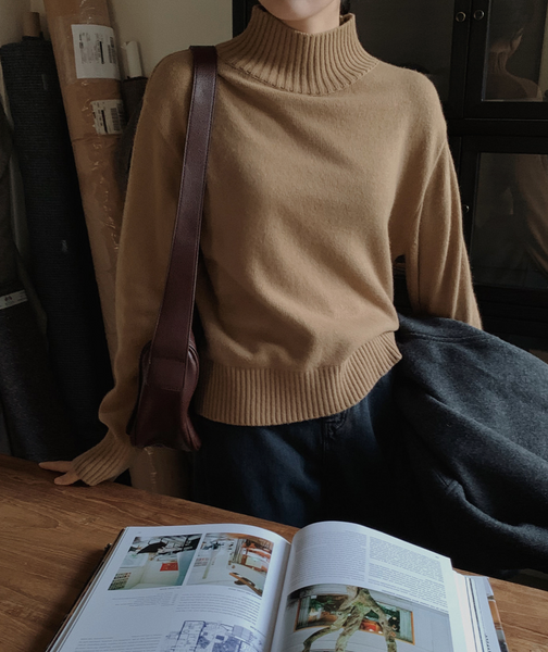 [SLOWAND] # SLOWMADE Winter Mood Half Neck Turtleneck Knitwear