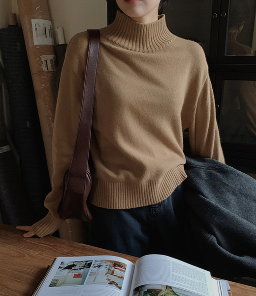 [SLOWAND] # SLOWMADE Winter Mood Half Neck Turtleneck Knitwear