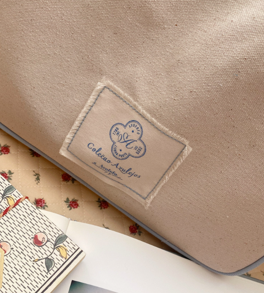 [Avofofo] Embroidery Lettering Canvas Shoulder Bag