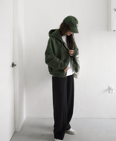 [SLOWAND] # SLOWMADE Tantan Fit Well-Made Hoodie Zip-Up