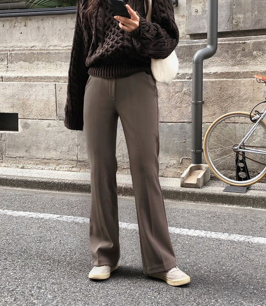 [SLOWAND] # SLOWMADE Market Semi Boots Cut Training Slacks