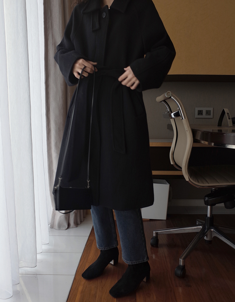 [SLOWAND] # SLOWMADE Hidden Single Raglan Premium Long Coat