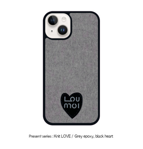 [Loumoi] Present series KNIT LOVE / Grey Phone Case