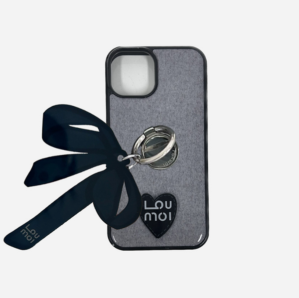 [Loumoi] Present series KNIT LOVE / Grey Phone Case