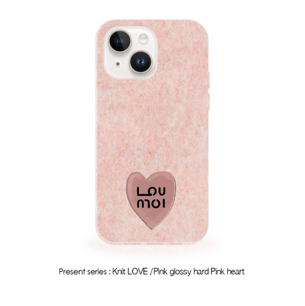 [Loumoi] Present series KNIT LOVE / Pink Phone Case