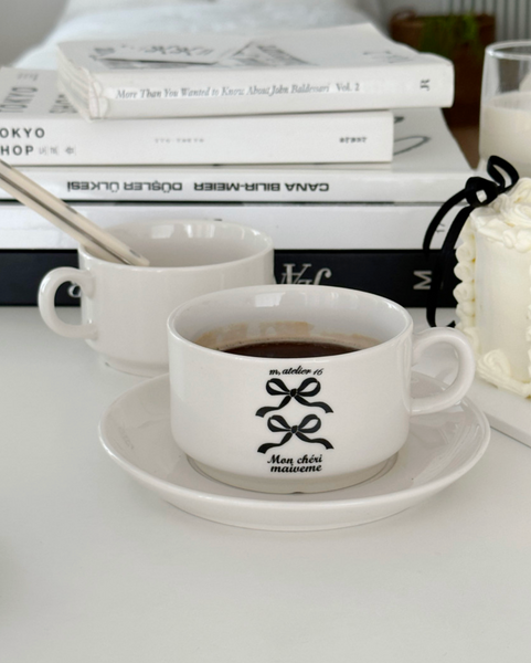 [maive me'] Ribbon Coffee Cup Set 250ml