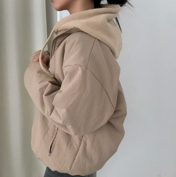 [CREAMCHEESE] Basic Wool Zip-up Jacket