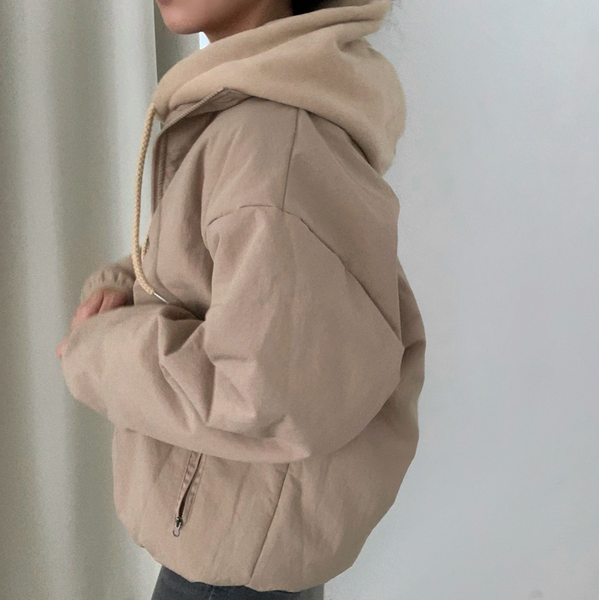 [CREAMCHEESE] Basic Wool Zip-up Jacket