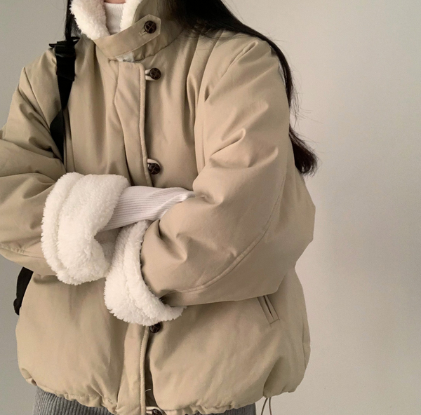 [CREAMCHEESE] Wool Lining Padding Jumper Jacket