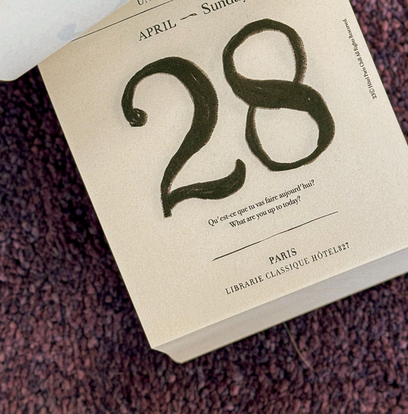 [HOTEL PARIS CHILL] '24 Daily Calendar Pad (PRE-ORDER)