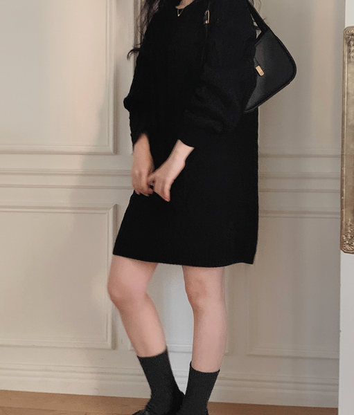 [SLOWAND] # SLOWMADE Winter Cable Knit Dress