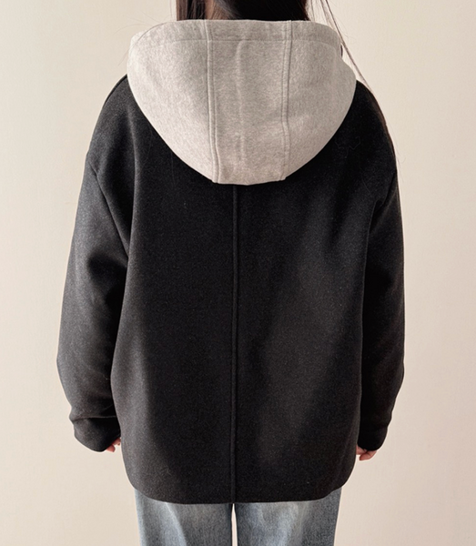 [SLOWAND] # SLOWMADE Winter Boy Fit Hoodie Coat