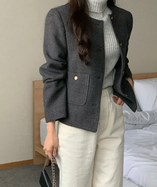 [MERRY AROUND] New Winter Nov Tweed Jacket