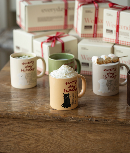 [momur] [weekend 7] Holiday mug (Beige) 400ml