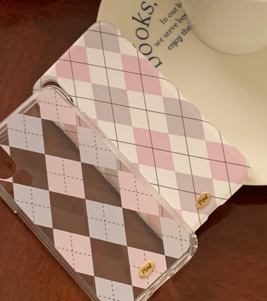 [Pine] Mignon Argyle Phone Case