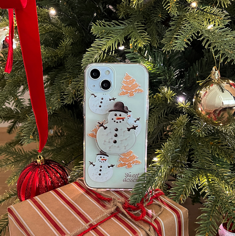 [Mademoment] Holiday Dessert Pattern Design Clear Phone Case (3 Types)