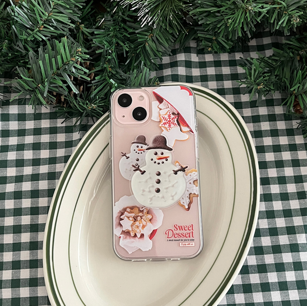 [Mademoment] Holiday Dessert Pattern Design Clear Phone Case (3 Types)