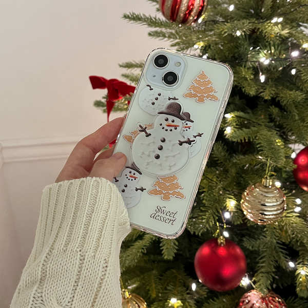 [Mademoment] Holiday Dessert Pattern Design Clear Phone Case (3 Types)