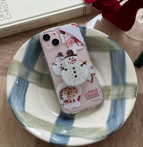 [Mademoment] Holiday Dessert Pattern Design Clear Phone Case (3 Types)