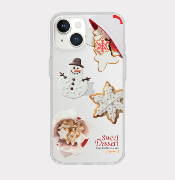 [Mademoment] Holiday Dessert Pattern Design Clear Phone Case (3 Types)