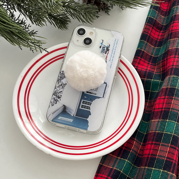 [Mademoment] Beautiful Snow Pile Design Clear Phone Case (3 Types)