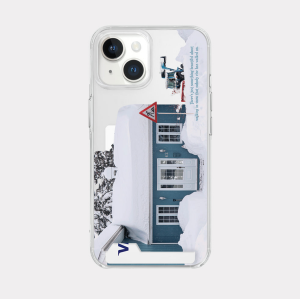 [Mademoment] Beautiful Snow Pile Design Clear Phone Case (3 Types)