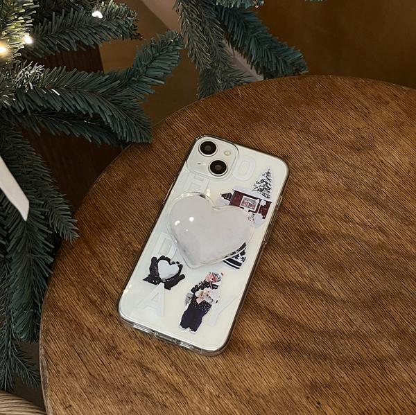 [Mademoment] Snowing Play Design Clear Phone Case (3 Types)