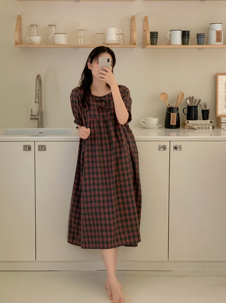 [Juuneedu] Favorite Hairpin Dress Pyjamas Set