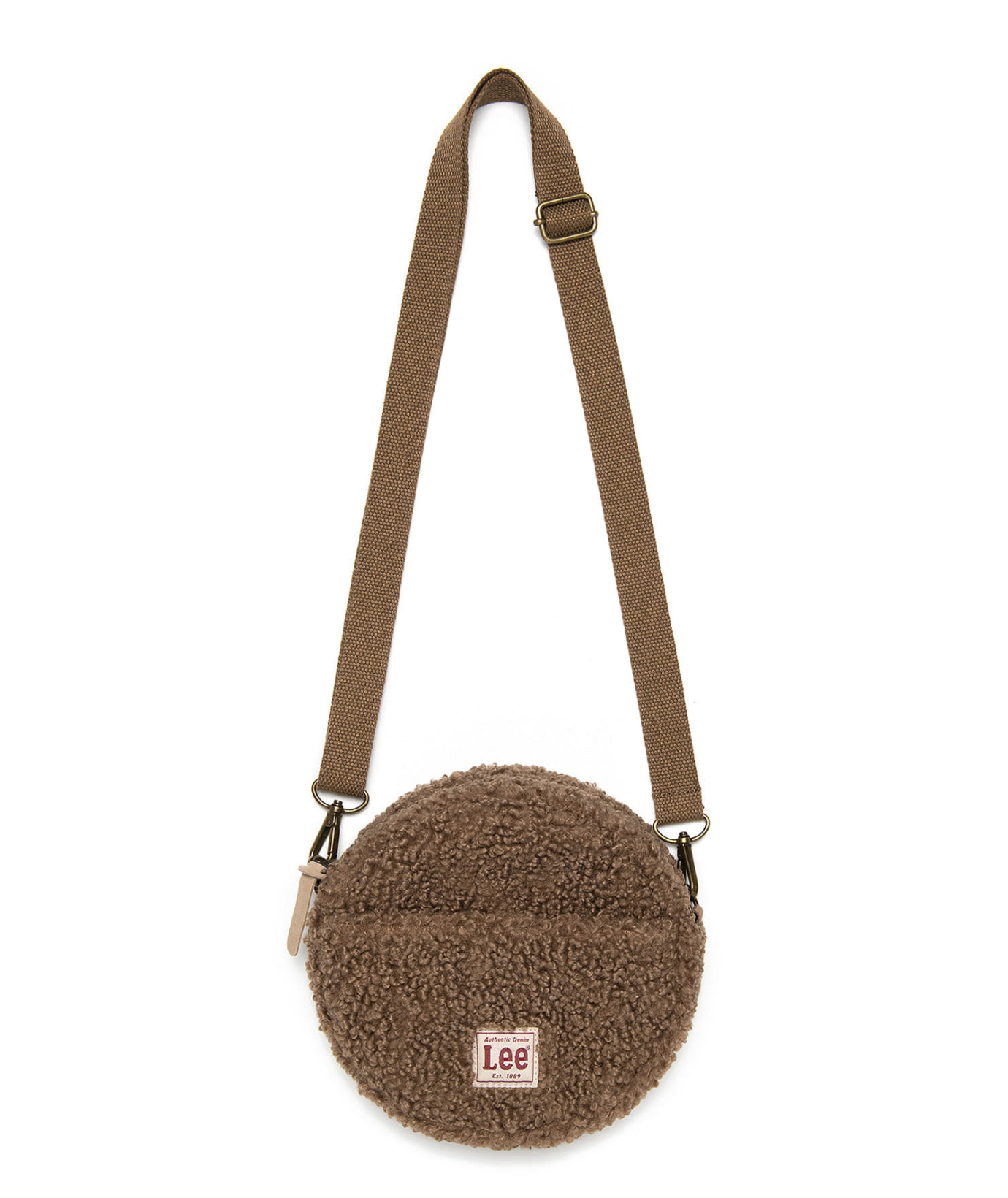 [LEE] Fleece Mini Tambourine Bag (Brown / Blue)