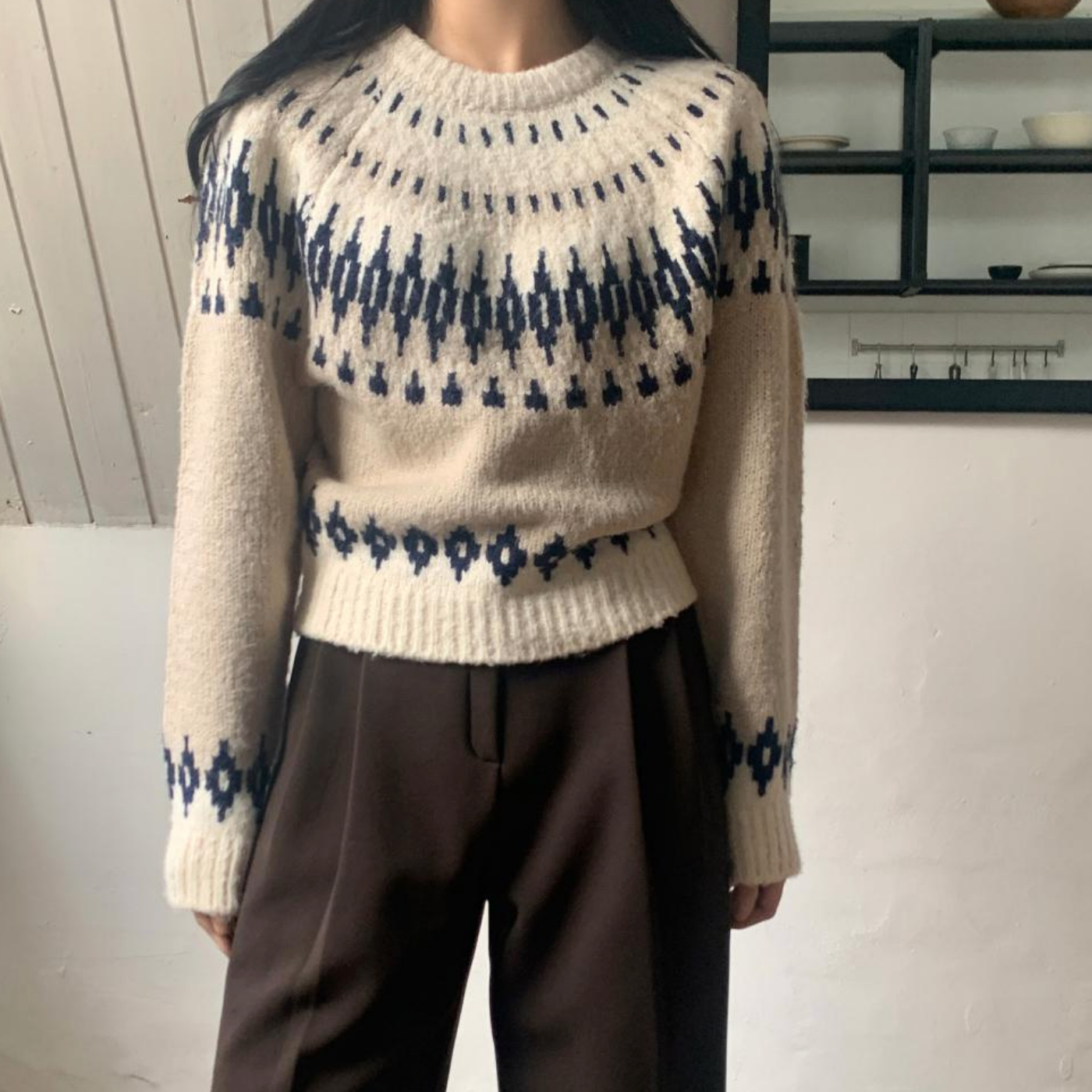 [98°C] Soft Wool Nordic Knitwear