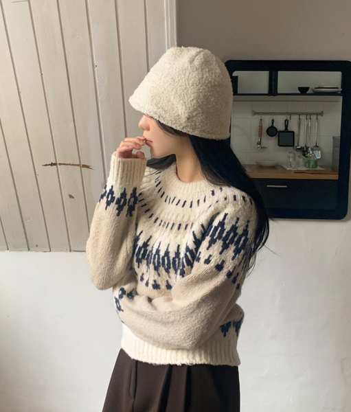 [98°C] Soft Wool Nordic Knitwear