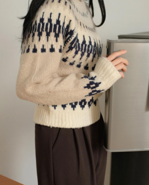 [98°C] Soft Wool Nordic Knitwear