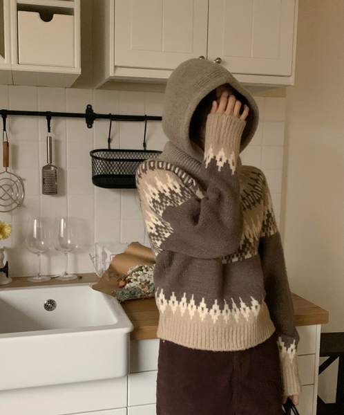 [98°C] Soft Wool Nordic Knitwear