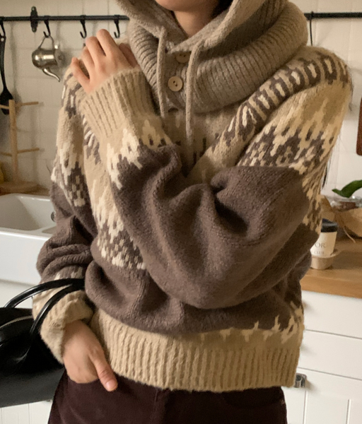 [98°C] Soft Wool Nordic Knitwear