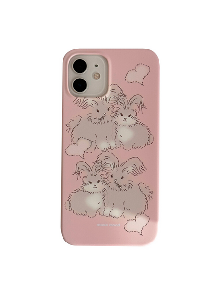 [muse mood] Soft Love Bunny Hard Phone Case