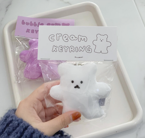 [chanibear] Cream Chani Bear Keyring