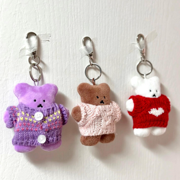 [chanibear] Cream Chani Bear Keyring