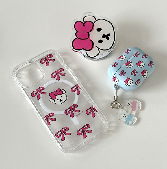 [MAZZZZY] Heart & Ribbon Muffin Magsafe Phone Case