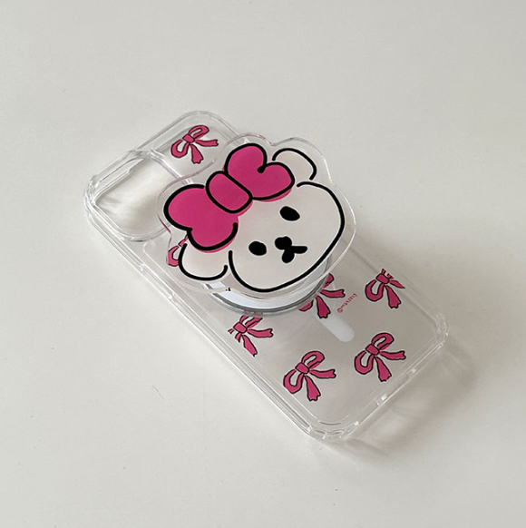 [MAZZZZY] Heart & Ribbon Muffin Magsafe Phone Case