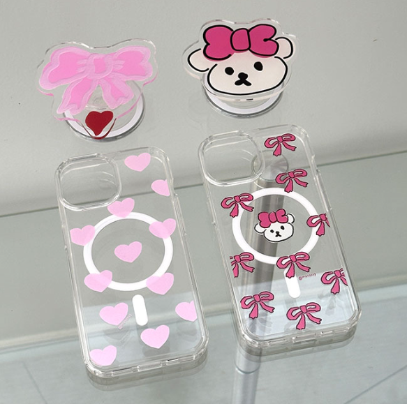 [MAZZZZY] Heart & Ribbon Muffin Magsafe Phone Case