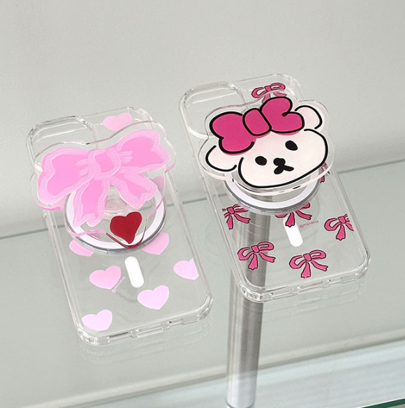 [MAZZZZY] Heart & Ribbon Muffin Magsafe Phone Case