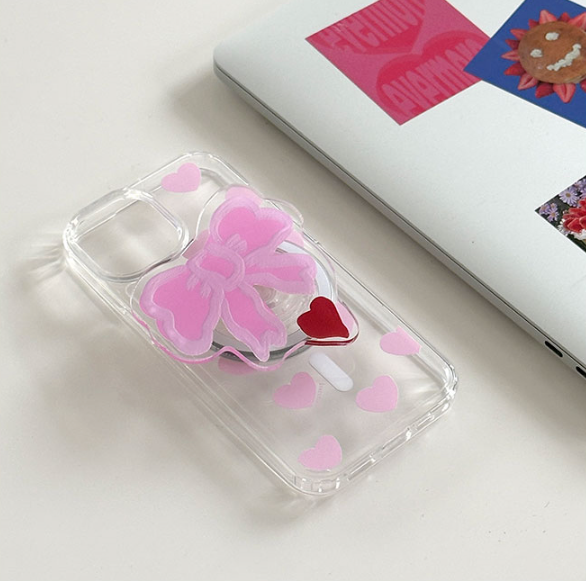 [MAZZZZY] Heart & Ribbon Muffin Magsafe Phone Case