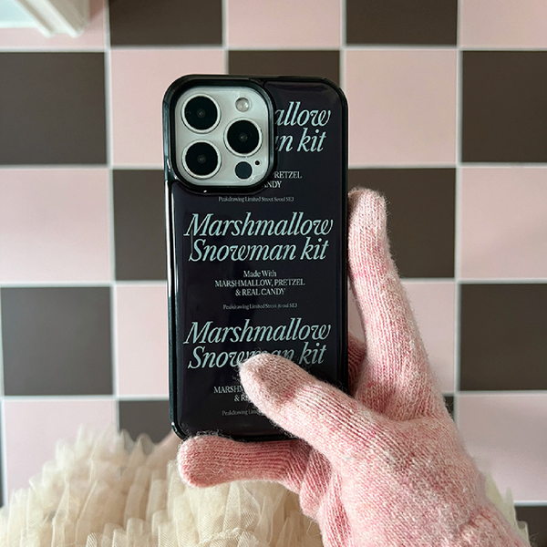 [Peakdrawing] Marshmallow Snowman Kit Epoxy Bumper Case