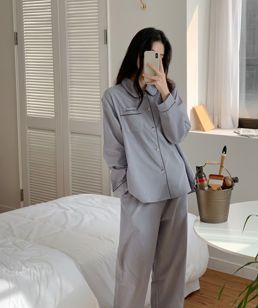 [Juuneedu] Fog Embroidery Pyjama Set