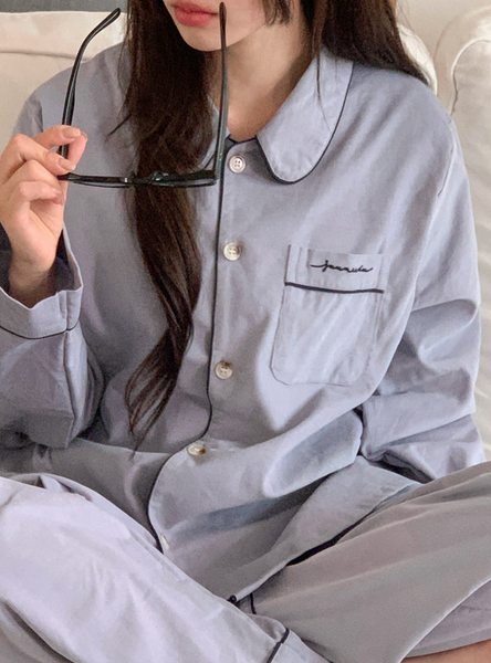 [Juuneedu] Fog Embroidery Pyjama Set